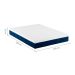 Cama Box Queen com Colchão Mola Ensacada Guldi Firme Branco e Azul