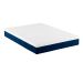 Cama Box Queen com Colchão Mola Ensacada Guldi Firme Branco e Azul