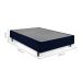 Cama Box Queen com Colchão Mola Ensacada Guldi Macio Branco e Azul