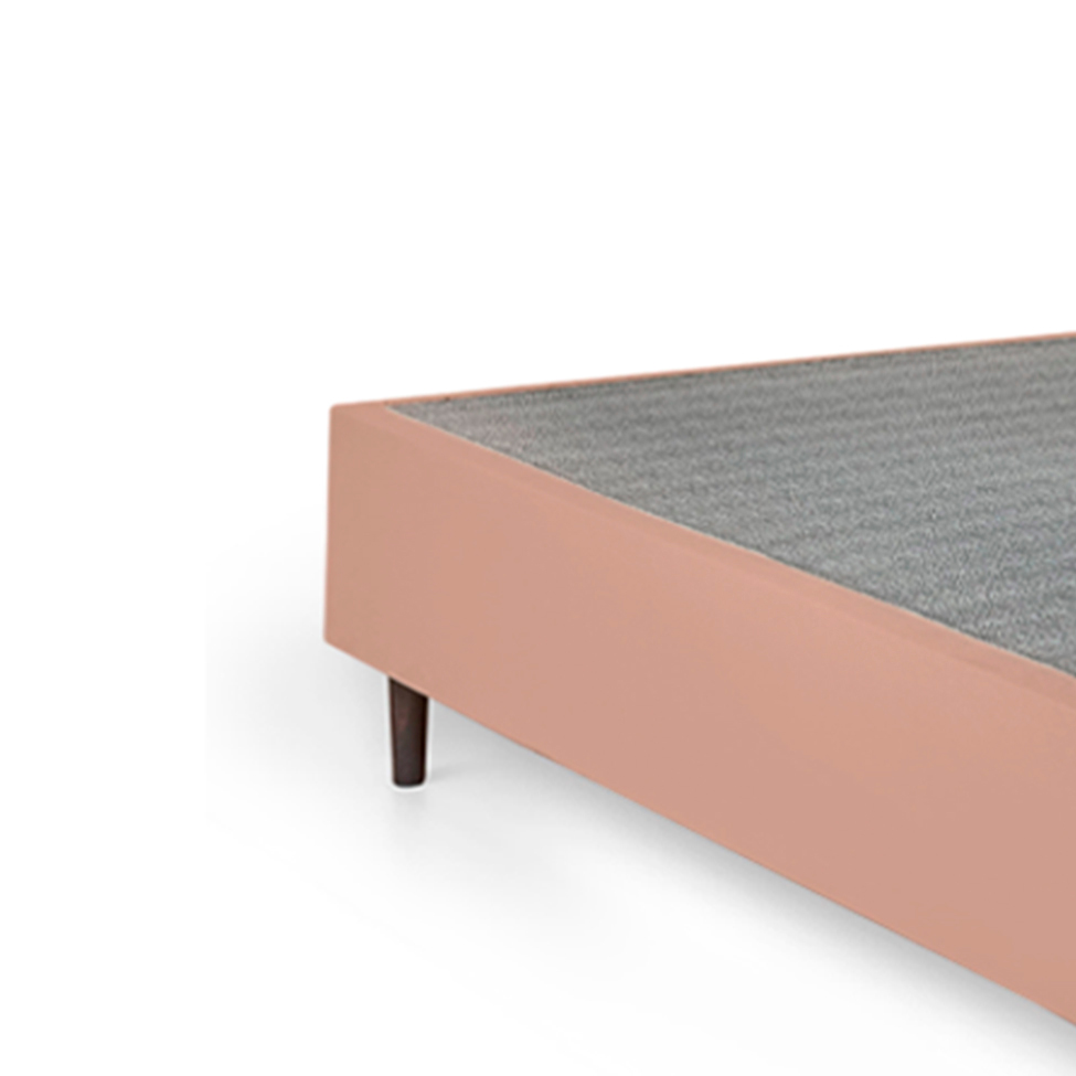 Cama Box Queen com Colchão Mola Ensacada Macio Guldi Natural e Azul