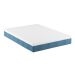 Cama Box Queen com Colchão Mola Ensacada Macio Guldi Natural e Azul