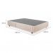 Cama Box Queen com Guarda Objetos Bege com Colchão Guldi Dream Mola Ensacada (30x158x198) e 2 Travesseiros Guldi Dream Branco e Azul