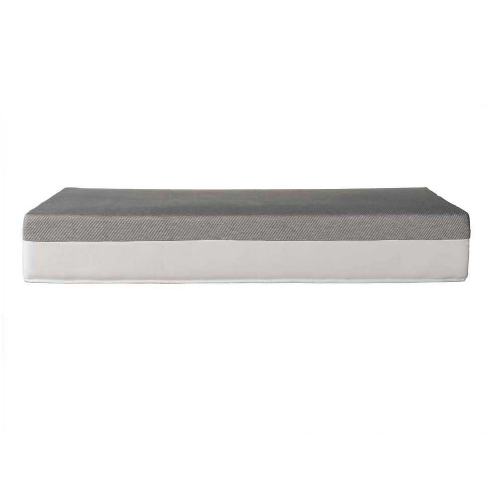 Cama Box Solteiro Bege com Colchão Guldi Dream Mola Ensacada (30x88x188) Cinza e Branco