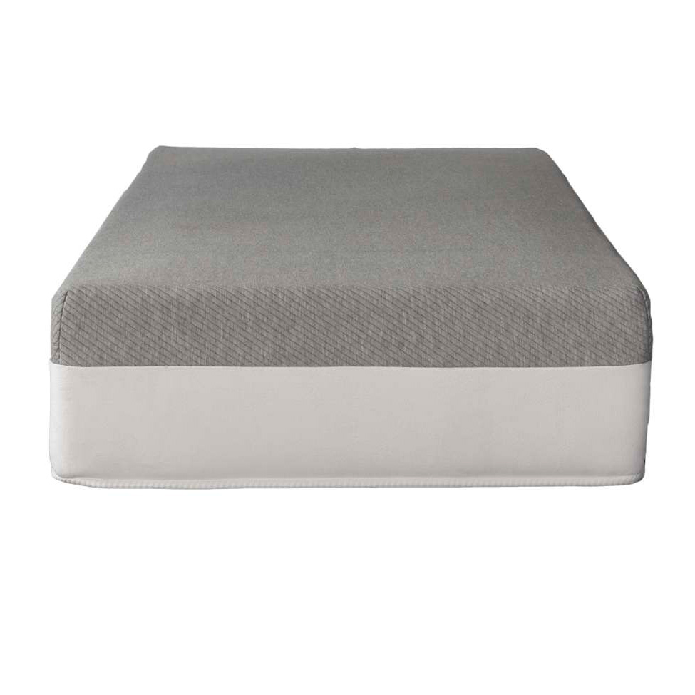 Cama Box Solteiro Bege com Colchão Guldi Dream Mola Ensacada (30x88x188) Cinza e Branco