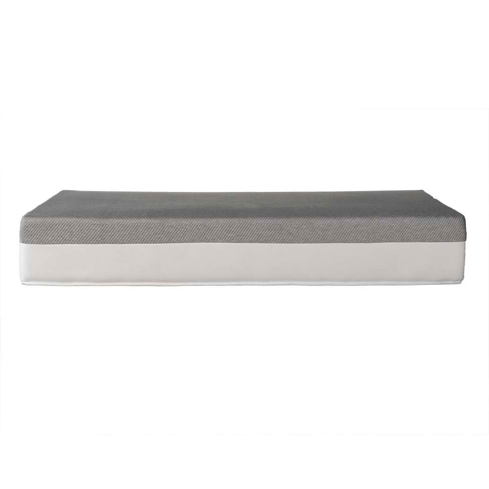 Cama Box Solteiro Bege com Colchão Guldi Dream Mola Ensacada (30x88x188) e 1 Travesseiro Guldi Soft Nasa Cinza e Branco