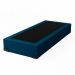 Cama Box Solteiro Joe Linho Azul Marinho com Colchão Guldi Massageador Quântico Molas Ensacadas (30x88x188) Branco e Bege
