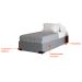 Cama Box Solteiro Joe Linho Cinza com Colchão Guldi Dream Mola Ensacada (30x88x188) Cinza e Branco