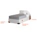Cama Box Solteiro Joe Revestimento Sintético Branco com Colchão Guldi Massageador Quântico Molas Ensacadas (30x88x188) Branco e Bege