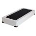 Cama Box Solteiro Joe Revestimento Sintético Branco com Colchão Guldi Mola Ensacada Original Macio (25x88x188) Azul e Branco