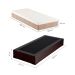 Cama Box Solteiro Joe Revestimento Sintético Preto com Colchão Guldi Massageador Quântico Molas Ensacadas (30x88x188) Branco e Bege