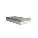 Cama Box Solteiro Joe Suede Bege com Colchão Guldi Dream Mola Ensacada (30x88x188) Cinza e Branco