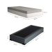 Cama Box Solteiro Joe Suede Grafite com Colchão Guldi Dream Mola Ensacada (30x88x188) Cinza e Branco