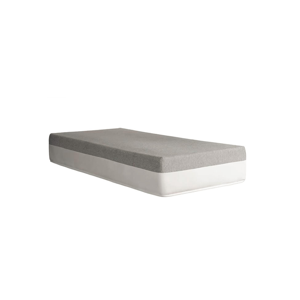Cama Box Solteiro Joe Suede Grafite com Colchão Guldi Dream Mola Ensacada (30x88x188) Cinza e Branco