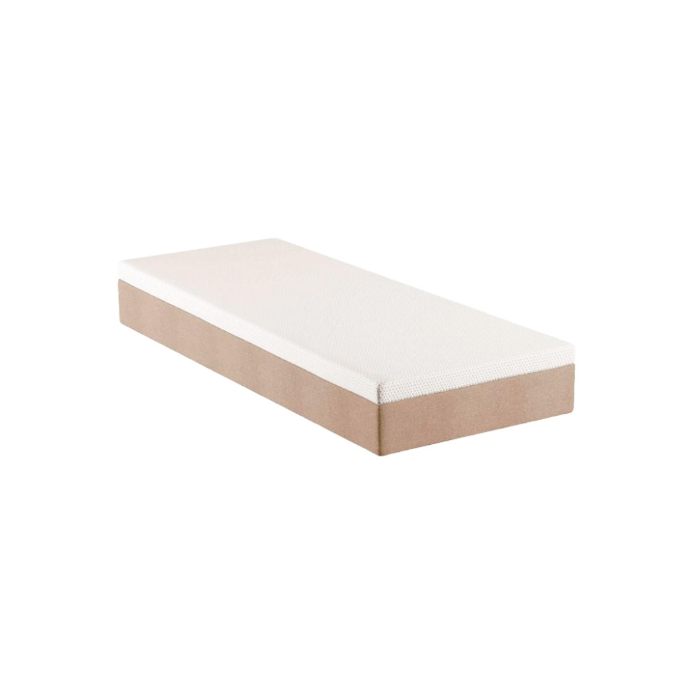 Cama Box Solteiro Joe Suede Preto com Colchão Guldi Massageador Quântico Molas Ensacadas (30x88x188) Branco e Bege