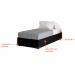 Cama Box Solteiro Joe Suede Preto com Colchão Guldi Mola Ensacada Original Macio (25x88x188) Azul e Branco