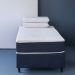 Cama Box Solteiro King Azul com Colchão Guldi Dream Mola Ensacada (30x96x203) e 1 Travesseiro Guldi Dream Branco e Azul
