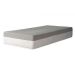 Cama Box Solteiro King Azul com Colchão Guldi Dream Mola Ensacada (30x96x203) e 1 Travesseiro Guldi Soft Nasa Cinza e Branco
