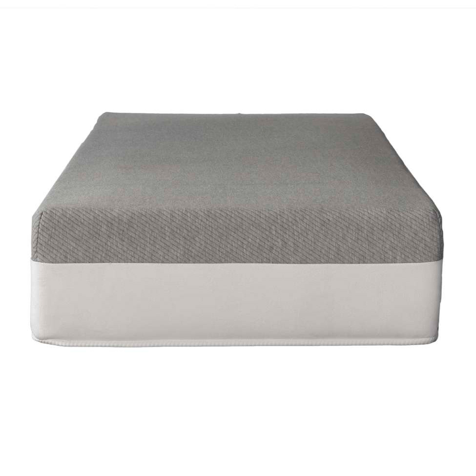 Cama Box Solteiro King Azul com Colchão Guldi Dream Mola Ensacada (30x96x203) e 1 Travesseiro Guldi Soft Nasa Cinza e Branco