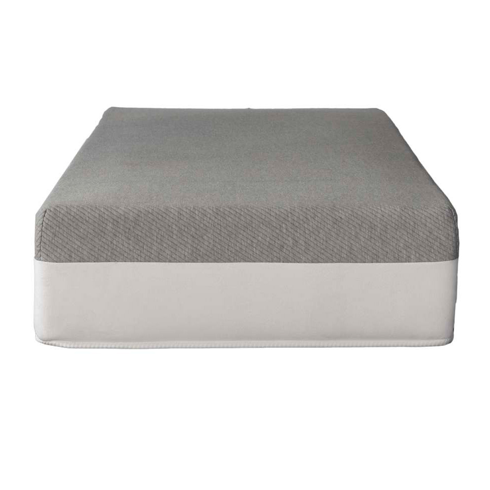 Cama Box Solteiro King Bege com Colchão Guldi Dream Mola Ensacada (30x96x203) Cinza e Branco