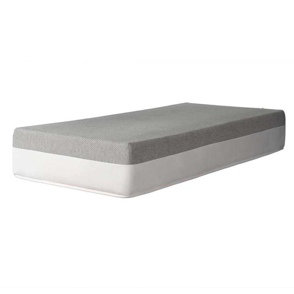 Cama Box Solteiro King Bege com Colchão Guldi Dream Mola Ensacada (30x96x203) e 1 Travesseiro Guldi Soft Nasa Cinza e Branco