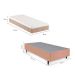 Cama Box Solteiro King com Colchão Guldi Comfort com Massageador Quântico Molas Ensacadas (30x96x203) Bege e Branco