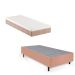 Cama Box Solteiro King com Colchão Guldi Comfort com Massageador Quântico Molas Ensacadas (30x96x203) Bege e Branco
