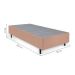 Cama Box Solteiro King com Colchão Guldi Duplo Plus D28 Azul e Natural