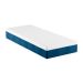 Cama Box Solteiro King com Colchão Mola Ensacada Firme Guldi Natural e Azul
