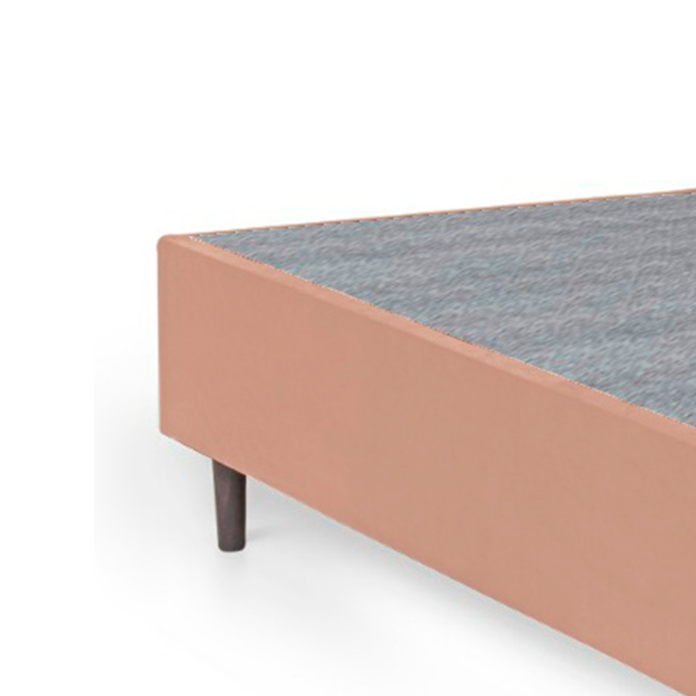 Cama Box Solteiro King com Colchão Mola Ensacada Firme Guldi Natural e Azul