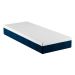 Cama Box Solteiro King com Colchão Mola Ensacada Guldi Firme I Branco e Azul