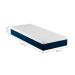 Cama Box Solteiro King com Colchão Mola Ensacada Guldi Firme I Branco e Azul