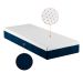 Cama Box Solteiro King com Colchão Mola Ensacada Guldi Firme I Branco e Azul