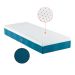 Cama Box Solteiro King com Colchão Mola Ensacada Guldi Macio Branco e Azul