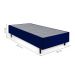 Cama Box Solteiro King com Colchão Mola Ensacada Guldi Macio e 1 Travesseiro Guldi Nasa Viscoelástico Azul e Branco