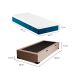 Cama Box Solteiro Martin Premium Linho Cru com Colchão Guldi Mola Ensacada Original Macio (25x88x188) Azul e Branco