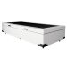 Cama Box Solteiro Martin Premium Revestimento Sintético Branco com Colchão Guldi Duplo Plus D28 (16x88x188) Branco e Azul