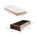 Cama Box Solteiro Martin Premium Suede Bege com Colchão Guldi Massageador Quântico Molas Ensacadas (30x88x188) Branco e Bege