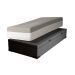 Cama Box Solteiro Martin Premium Suede Grafite com Colchão Guldi Dream Mola Ensacada (30x88x188) Cinza e Branco