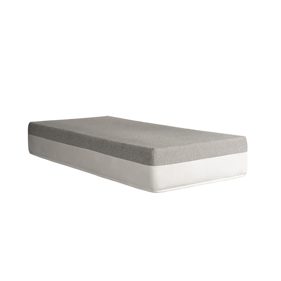 Cama Box Solteiro Martin Premium Suede Grafite com Colchão Guldi Dream Mola Ensacada (30x88x188) Cinza e Branco