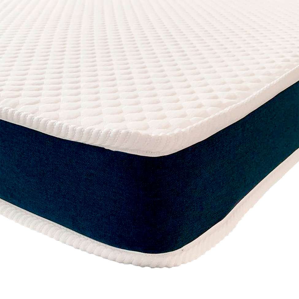 Cama Box Solteiro com Colchão Guldi Duplo Plus D28 Branca e Azul