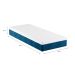 Cama Box Solteiro com Colchão Mola Ensacada Macio Guldi Natural e Azul