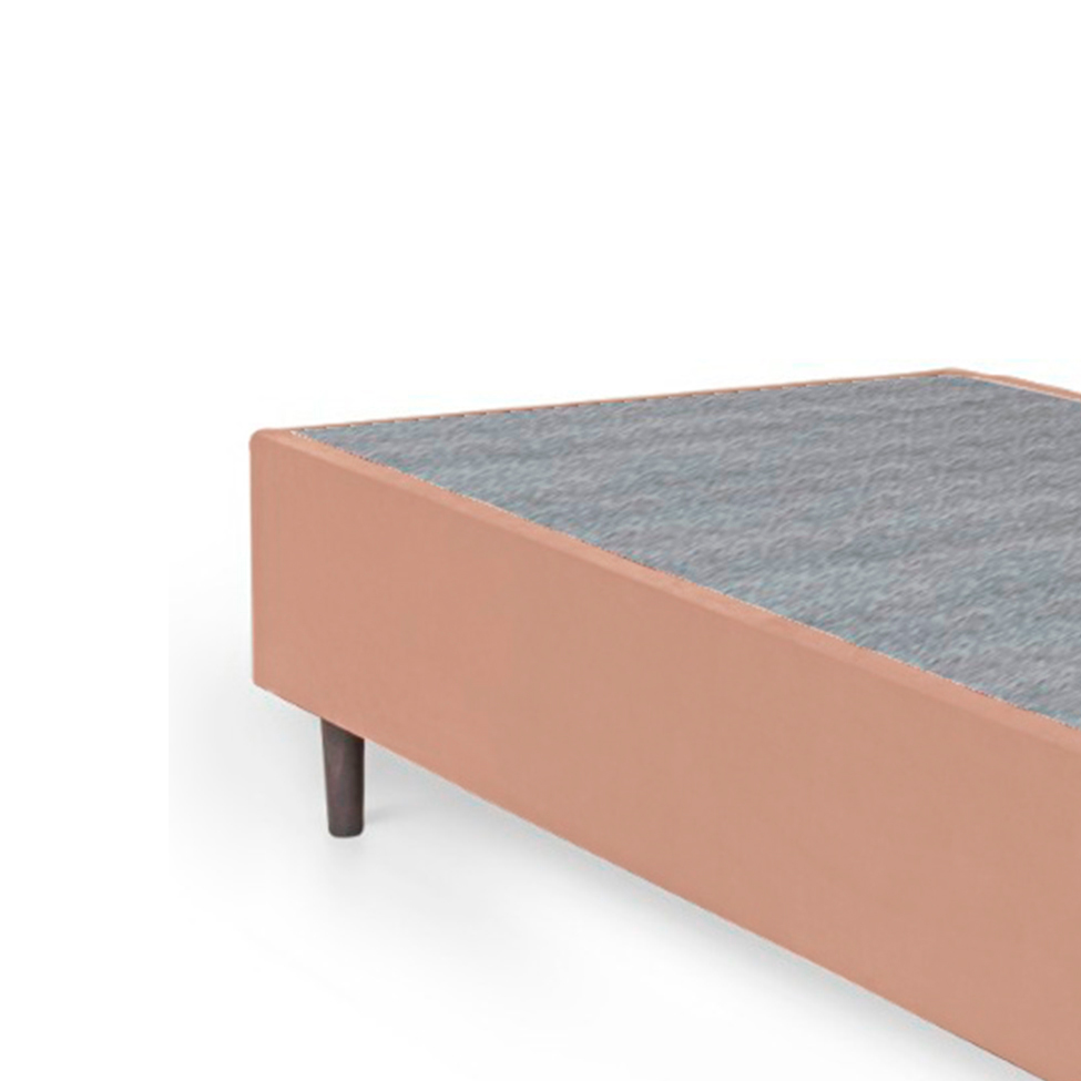 Cama Box Solteiro com Colchão Mola Ensacada Macio Guldi Natural e Azul