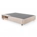 Cama Box Solteiro com Guarda Objetos Bege com Colchão Guldi Dream Mola Ensacada (30x88x188) e 1 Travesseiro Guldi Dream Branco e Azul