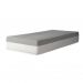Cama Box Solteiro com Guarda Objetos Bege com Colchão Guldi Dream Mola Ensacada (30x88x188) e 1 Travesseiro Guldi Dream Branco e Azul