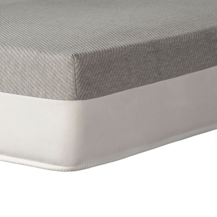 Cama Box Solteiro com Guarda Objetos Bege com Colchão Guldi Dream Mola Ensacada (30x88x188) e 1 Travesseiro Guldi Dream Branco e Azul