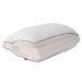 Cama Box Solteiro com Guarda Objetos Bege com Colchão Guldi Dream Mola Ensacada (30x88x188) e 1 Travesseiro Guldi Dream Branco e Azul