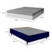 Cama Box Viúva Azul com Colchão Guldi Dream Mola Ensacada (30x128x188) Cinza e Branco