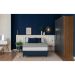 Cama Box Viúva Azul com Colchão Guldi Dream Mola Ensacada (30x128x188) Cinza e Branco