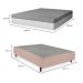 Cama Box Viúva Bege com Colchão Guldi Dream Mola Ensacada (30x128x188) Cinza e Branco