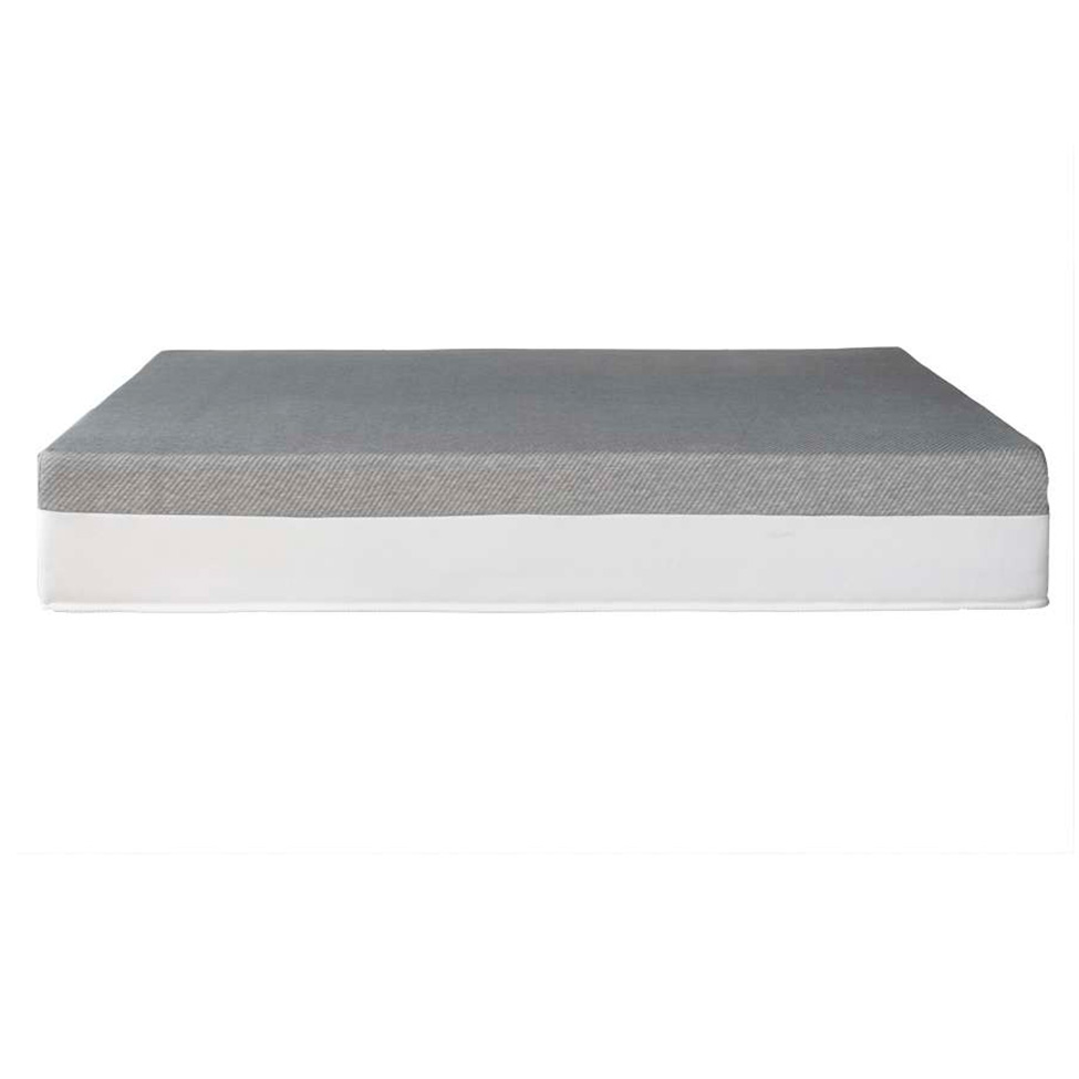 Cama Box Viúva Bege com Colchão Guldi Dream Mola Ensacada (30x128x188) Cinza e Branco